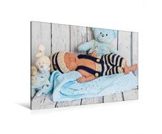 Calvendo Premium Textil-Leinwand 120 cm x 80 cm quer, Süße Baby-Träume | Wandbild, Bild auf Keilrahmen, Fertigbild auf echter Leinwand, Leinwanddruck: EIN - Hallo Leben Menschen Menschen