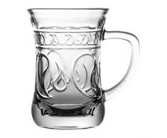Crystaljulia Türkische Teegläser, Glas, 150ml, 9 x 9 x 9,5 cm, 6-Einheiten