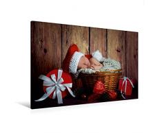 Premium Textil-Leinwand 120 x 80 cm Quer-Format Der kleine Weihnachtsmann | Wandbild, HD-Bild auf Keilrahmen, Fertigbild auf hochwertigem Vlies, Leinwanddruck von HETIZIA :: Fotodesign