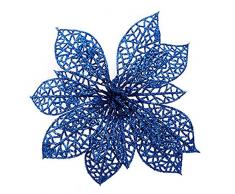 Crazy Night 10 Stück Glitzer Weihnachtsstern Weihnachtsbaum Ornaments Blau