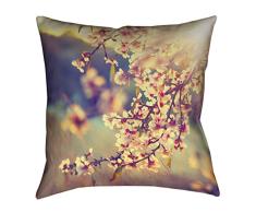 ArtVerse Justin Duane Cherry Blossoms x Bodenkissen, doppelseitiger Druck mit verdecktem Reißverschluss und Einlage, 71,1 x 71,1 cm 0 40 x 40 0