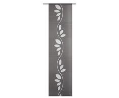 Home Fashion ATERA Schiebevorhang Deko Scherli, Polyester, Grau, 245 x 60 cm