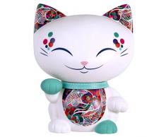 Happy Sales Mani die Lucky Cat Maneki Neko Münze Bank Weiß