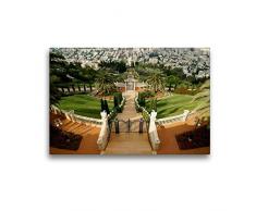Premium Textil-Leinwand 45 cm x 30 cm quer Die Gärten der Bahai, Haifa