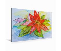 Premium Textil-Leinwand 75 x 50 cm Quer-Format Weihnachtsstern | Wandbild, HD-Bild auf Keilrahmen, Fertigbild auf hochwertigem Vlies, Leinwanddruck von Gudrun Rebel