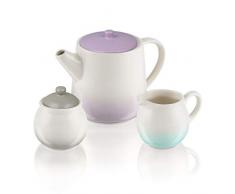 Fearne von Swan Teekanne, Zucker und Creamer mit Hochglanz-Finish und Schloss Farben, Keramik, Sortiert, 12,7 x 20,3 x 14,5 cm