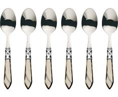Bugatti ALCOM N4207 Aladdin - 6-teiliges Besteck Teelöffel, Edelstahl/Kunststoff (ABS), Große 21 x 18 x 3 cm