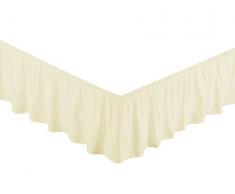 Sheets & Beyond Super Soft Massiv Gebürstet Mikrofaser 35,6 cm Bundfaltenhose Bett Rock/Staub Rüsche – von Blatt & Außerhalb Queen/King Beige