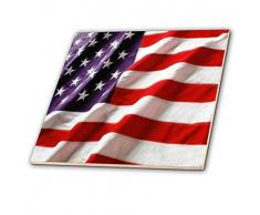 3dRose CT 12146 _ 1 Strukturierte American Flagge Keramik Fliesen, 10,2 cm