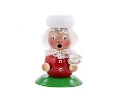 Steinbach Mrs. Santa Räuchermännchen 9.8 Zoll mit Räucherkegel Set