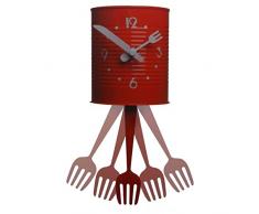 PERAGA Wanduhr Barattolino mit Pendel, Rot