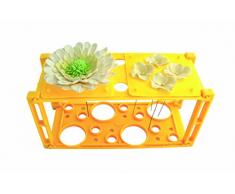 JEM 109SE035 Blumenständer mit Schablonen, Kunststoff, Gelb, 23 x 10 x 11 cm