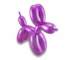 Magenta chrom Finish Ballon Hund Skulptur Ballon Animal Art