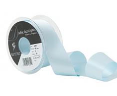 Berisfords 3501 Satinband, doppelseitig, 35 mm Sky 3, 10,5 x 10,5 x doppelseitiges 4.59 cm Band, Polyester, Satin Sky