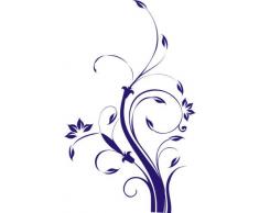 INDIGOS WG20310-86 Wandtattoo w310 Blume Ast Äste Baum Pflanze Wandaufkleber 96 x 59 cm, blau