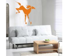 INDIGOS 4052166105965 Wandtattoo w528 Pferd / Pony Wandaufkleber 120 x 106 cm, orange