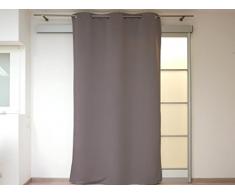 Ösenvorhang, 140 x 180 cm blickdicht Mokka