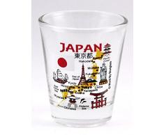 Japan Landmarks und Symbole Collage Shot Glas
