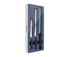 Arcos 827610 Schinkenmesser Set, Rostfreier Edelstahl, Schwarz, Estandar