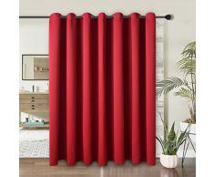 WONTEX Wondertex Raumteiler Verdunkelungsvorhänge für Schlafzimmer und Wohnzimmer, 1 Paneel 10ft Wide x 9ft Tall rot
