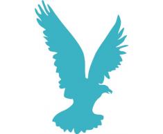 INDIGOS 4051095003700 Wandtattoo W066 Adler, Vogel 80 x 52 cm, türkis