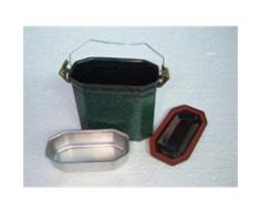 Unbranded 1925001 Fricot Lunchbox, groß, Metall, 15 x 8 x 14,5 cm, Grün