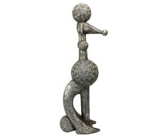 Design Toscano Poodle Dog Caniche Chien, Pariser Pudel, Skulptur, Resin, Silber, 35.5 x 18 x 82.5 cm