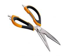 DEISS PRO Küchenschere – Strapazierfähige Küchenschere – 8-in-1 Universalschere – Gemüseschäler, Fischentschupper, Knochenschere, Geflügelschere – Magnetischer Halter