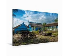 Premium Textil-Leinwand 90 x 60 cm Quer-Format Landhaus im Donaudelta | Wandbild, HD-Bild auf Keilrahmen, Fertigbild auf hochwertigem Vlies, Leinwanddruck von Photo4emotion.com