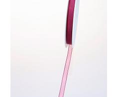 Deko und Band 53736 - Organzaband mit Webkante - 7mm 50m col. 69 Bordeaux - 53736-7-50-69