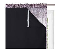 KGORGE Verdunklungsvorhänge, mit Öse Oben Landhausstil 27 W x 60 L schwarz