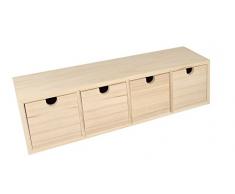 Artemio 14002155 Schubladenschrank, Holz, Beige, 44 x 10 x 15 cm