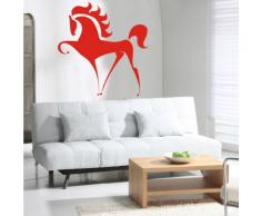 INDIGOS 4052166106450 Wandtattoo w529 Pferd / Pony Wandaufkleber 120 x 114 cm, rot