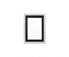 Montiert Konfetti Holz Rahmen Reihe 20 mm Fotorahmen | Bilderrahmen | Poster - m-cnfeti-RNG-2-20 mm - Parent, White Distressed with Black Bespoke Mount, 12x10 for 9x7 Pictures