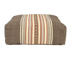 Creative Co-op Square Acid Washed Cotton Pouf 0 grau