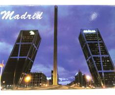 World By Shotglass Madrid Spanien Gate of Europe Towers Kühlschrank Collector s Souvenir Magnet 6,3 cm X.