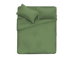 Elegant Italian Bed Linen Bettwäsche, Dunkel grün , 100% Mikrofaser, DOPPELTE