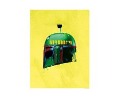 Komar Wandbild Star Wars Classic Helmets Boba Fett | Kinderzimmer, Jugendzimmer, Dekoration, Kunstdruck | ohne Rahmen | WB092-40x50 | Größe: 40 x 50 cm (Breite x Höhe)