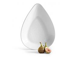 Sagaform 5017727 Piccadilly Tear Shaped Servierplatte, Keramik, weiß