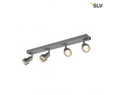 SLV LED Strahler PURI dreh- und schwenkbar | Dimmbare Wand- und Deckenleuchte zur Beleuchtung innen | LED Spot, Deckenfluter, Deckenstrahler, Decken-Lampen, Wand-Lampe | 4-flammig, GU10, EEK bis A++