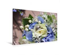 Premium Textil-Leinwand 120 x 80 cm Quer-Format Brautstrauß blau | Wandbild, HD-Bild auf Keilrahmen, Fertigbild auf hochwertigem Vlies, Leinwanddruck von Katrin Lantzsch