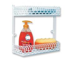 ARTEX Spa 16.14.22 Wandregal mit 2 Regalböden, Schwarz, 30 x 12 x 31 cm