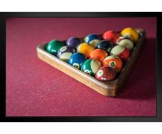 Poster Gießerei Colorful Vintage Billard Kugeln Foto Kunstdruck von proframes 20x14 inches Framed Poster