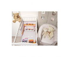 Set Bettdecke + Kissen gestickt Train blassviolett