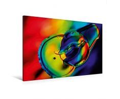 Premium Textil-Leinwand 120 x 80 cm Quer-Format Farbrausch mit Öl und Wasser 06 | Wandbild, HD-Bild auf Keilrahmen, Fertigbild auf hochwertigem Vlies, Leinwanddruck von Veronika Rix