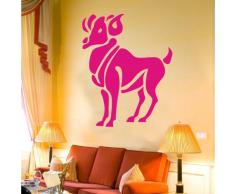 INDIGOS 4052166062329 Wandtattoo W388 Widder, Sternzeichen Wandaufkleber 80 x 66 cm, pink