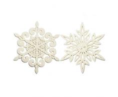 Coostors Untersetzer, 12 Stück, Filz, saugfähig, Schneeflocken-Untersetzer für Getränke – Schutz vor Möbelschäden – Elfenbeinweiß absorbiert Feuchtigkeit – Tisch-Untersetzer – 2 Stil