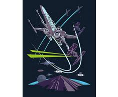 Komar Wandbild Star Wars Classic Vector X-Wing | Kinderzimmer, Jugendzimmer, Dekoration, Kunstdruck | ohne Rahmen | WB111-30x40 | Größe: 30 x 40 cm (Breite x Höhe)