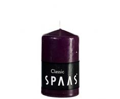 Spaas 12 geruchlose Stumpenkerzen Paraffinwachs Aubergine D 60 mm H 100 mm