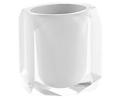 Gedy Chanelle Zahnputzbecher, Kunstharz, Weiß, 7 x 9 x 10,5